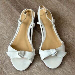 Alexandre Birman White Knot Front Slingback Sandals